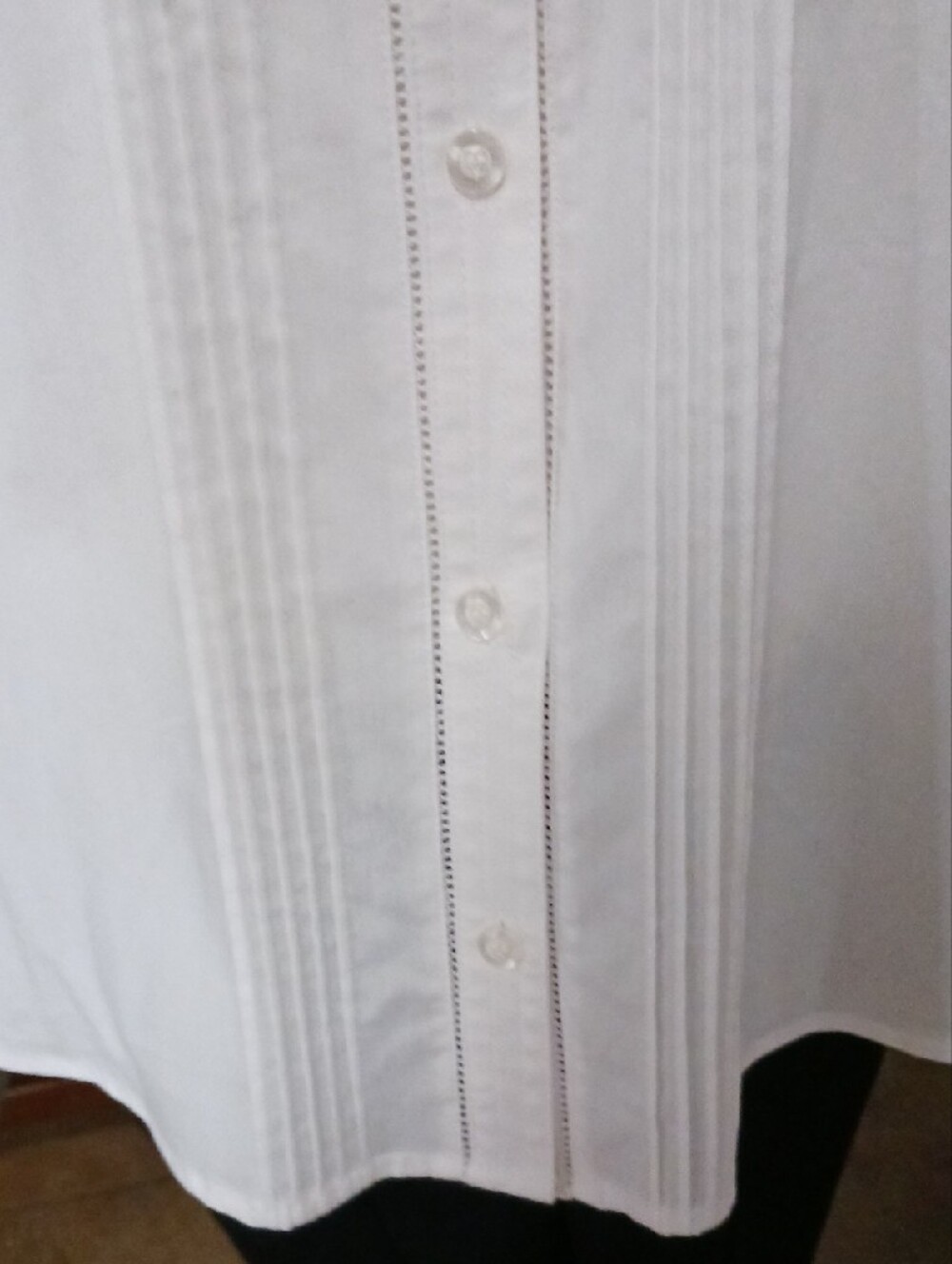 Christopher & Banks- Women's White Pintuck Button-Down Shirt - Picture 5 of 14